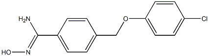 4-(4-chlorophenoxymethyl)-N'-hydroxybenzene-1-carboximidamide 化学構造式
