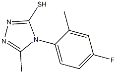 4-(4-fluoro-2-methylphenyl)-5-methyl-4H-1,2,4-triazole-3-thiol Struktur