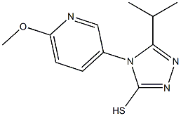 4-(6-methoxypyridin-3-yl)-5-(propan-2-yl)-4H-1,2,4-triazole-3-thiol Struktur