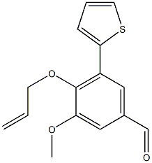 4-(allyloxy)-3-methoxy-5-thien-2-ylbenzaldehyde,,结构式
