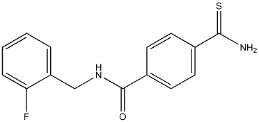 4-(aminocarbonothioyl)-N-(2-fluorobenzyl)benzamide Structure