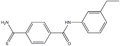 4-(aminocarbonothioyl)-N-(3-ethylphenyl)benzamide Struktur