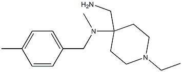  4-(aminomethyl)-1-ethyl-N-methyl-N-[(4-methylphenyl)methyl]piperidin-4-amine