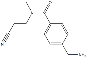 4-(aminomethyl)-N-(2-cyanoethyl)-N-methylbenzamide Structure