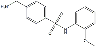 4-(aminomethyl)-N-(2-methoxyphenyl)benzene-1-sulfonamide,,结构式