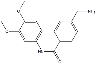 4-(aminomethyl)-N-(3,4-dimethoxyphenyl)benzamide Struktur