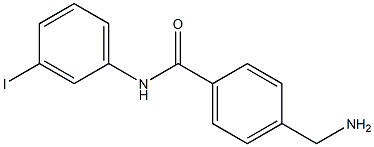 4-(aminomethyl)-N-(3-iodophenyl)benzamide,,结构式