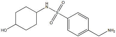 4-(aminomethyl)-N-(4-hydroxycyclohexyl)benzenesulfonamide,,结构式