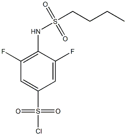 4-(butane-1-sulfonamido)-3,5-difluorobenzene-1-sulfonyl chloride Structure