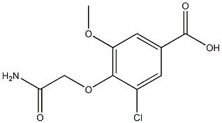 4-(carbamoylmethoxy)-3-chloro-5-methoxybenzoic acid Structure