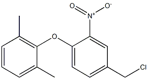 4-(chloromethyl)-1-(2,6-dimethylphenoxy)-2-nitrobenzene Struktur