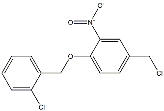 4-(chloromethyl)-1-[(2-chlorophenyl)methoxy]-2-nitrobenzene Structure