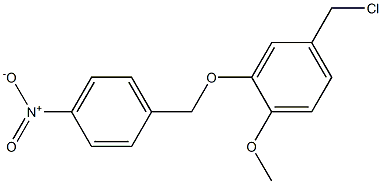 4-(chloromethyl)-1-methoxy-2-[(4-nitrophenyl)methoxy]benzene 化学構造式