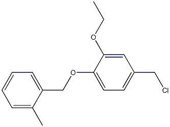 4-(chloromethyl)-2-ethoxy-1-[(2-methylphenyl)methoxy]benzene 化学構造式