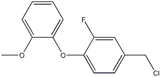 4-(chloromethyl)-2-fluoro-1-(2-methoxyphenoxy)benzene 化学構造式