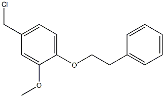 4-(chloromethyl)-2-methoxy-1-(2-phenylethoxy)benzene,,结构式
