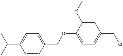4-(chloromethyl)-2-methoxy-1-{[4-(propan-2-yl)phenyl]methoxy}benzene 结构式