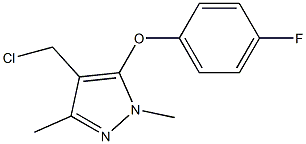 4-(chloromethyl)-5-(4-fluorophenoxy)-1,3-dimethyl-1H-pyrazole Structure