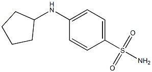 4-(cyclopentylamino)benzene-1-sulfonamide,,结构式