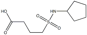 4-(cyclopentylsulfamoyl)butanoic acid,,结构式