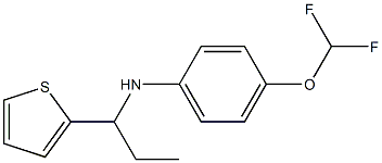 4-(difluoromethoxy)-N-[1-(thiophen-2-yl)propyl]aniline Structure