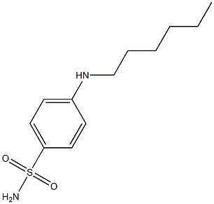 4-(hexylamino)benzene-1-sulfonamide 结构式