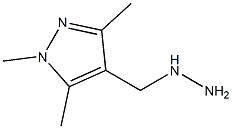 4-(hydrazinylmethyl)-1,3,5-trimethyl-1H-pyrazole Struktur