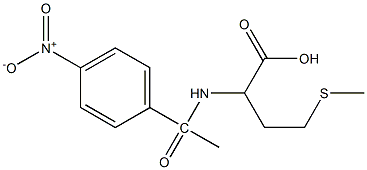 4-(methylsulfanyl)-2-[1-(4-nitrophenyl)acetamido]butanoic acid Structure