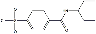 4-(pentan-3-ylcarbamoyl)benzene-1-sulfonyl chloride Struktur