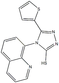 4-(quinolin-8-yl)-5-(thiophen-2-yl)-4H-1,2,4-triazole-3-thiol 结构式