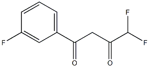 4,4-difluoro-1-(3-fluorophenyl)butane-1,3-dione 化学構造式