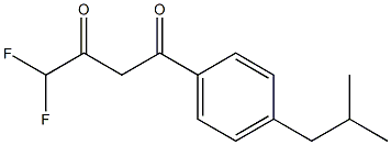 4,4-difluoro-1-[4-(2-methylpropyl)phenyl]butane-1,3-dione,,结构式