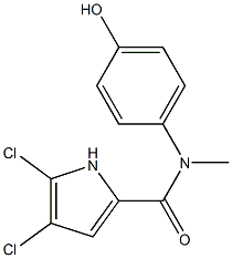 4,5-dichloro-N-(4-hydroxyphenyl)-N-methyl-1H-pyrrole-2-carboxamide,,结构式