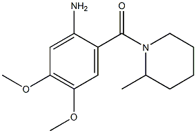 4,5-dimethoxy-2-[(2-methylpiperidin-1-yl)carbonyl]aniline,,结构式