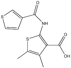 4,5-dimethyl-2-[(thien-3-ylcarbonyl)amino]thiophene-3-carboxylic acid Structure