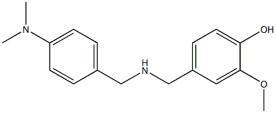 4-[({[4-(dimethylamino)phenyl]methyl}amino)methyl]-2-methoxyphenol 化学構造式