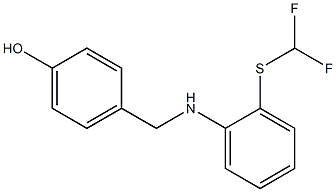 4-[({2-[(difluoromethyl)sulfanyl]phenyl}amino)methyl]phenol 化学構造式