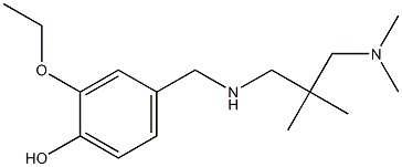 4-[({2-[(dimethylamino)methyl]-2-methylpropyl}amino)methyl]-2-ethoxyphenol Struktur