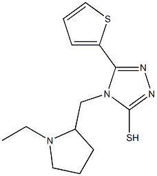 4-[(1-ethylpyrrolidin-2-yl)methyl]-5-(thiophen-2-yl)-4H-1,2,4-triazole-3-thiol 结构式