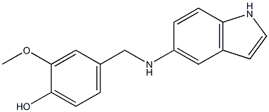 4-[(1H-indol-5-ylamino)methyl]-2-methoxyphenol Struktur