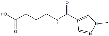 4-[(1-methyl-1H-pyrazol-4-yl)formamido]butanoic acid Structure