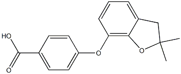 4-[(2,2-dimethyl-2,3-dihydro-1-benzofuran-7-yl)oxy]benzoic acid 结构式