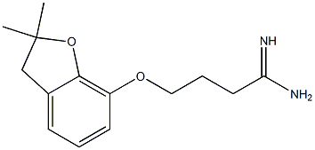 4-[(2,2-dimethyl-2,3-dihydro-1-benzofuran-7-yl)oxy]butanimidamide Struktur
