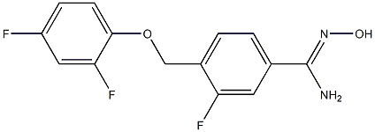 4-[(2,4-difluorophenoxy)methyl]-3-fluoro-N'-hydroxybenzenecarboximidamide Structure