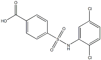 4-[(2,5-dichlorophenyl)sulfamoyl]benzoic acid 化学構造式