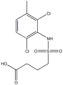 4-[(2,6-dichloro-3-methylphenyl)sulfamoyl]butanoic acid,,结构式