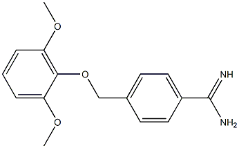 4-[(2,6-dimethoxyphenoxy)methyl]benzenecarboximidamide 结构式