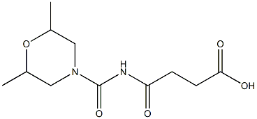 4-[(2,6-dimethylmorpholin-4-yl)carbonylamino]-4-oxobutanoic acid,,结构式