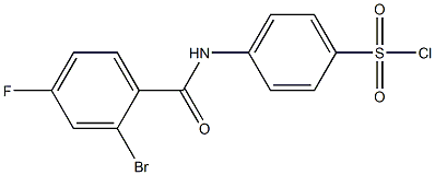 4-[(2-bromo-4-fluorobenzene)amido]benzene-1-sulfonyl chloride