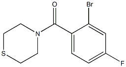 4-[(2-bromo-4-fluorophenyl)carbonyl]thiomorpholine,,结构式